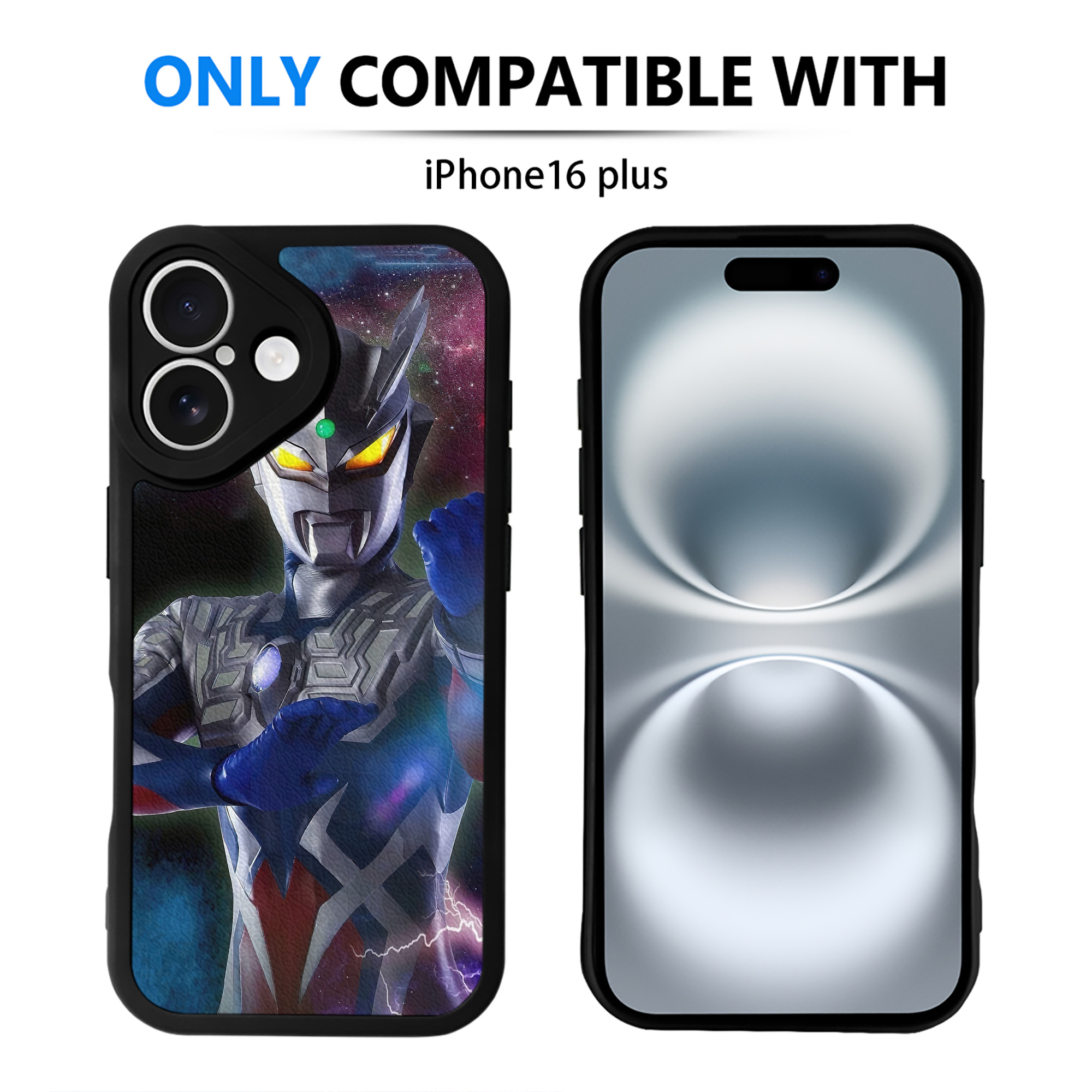 （画像用） ウルトラマン Ultraman 【iPhone 16シリーズ対応】シリコンスマホケース（レザー調） 材質：シリコン